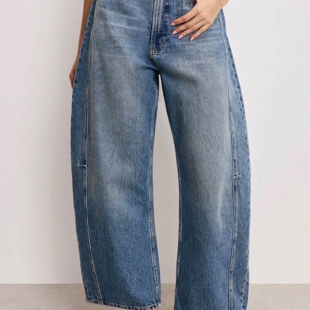 Good American Blue Wide Leg Jeans
